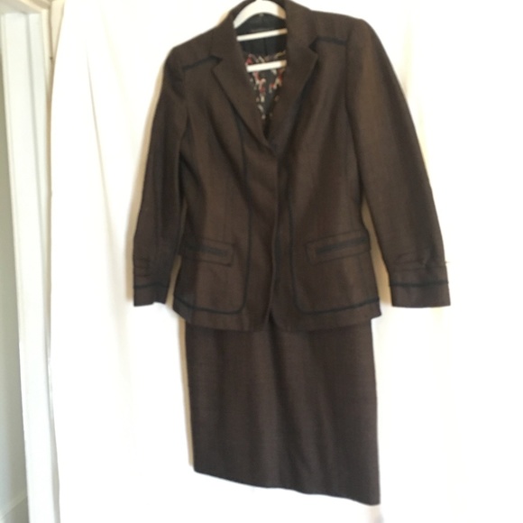 Ellie Tahari 2-Piece Silk Linen Dress and Blazer Ensemble – Size 4/6 - Picture 1 of 7